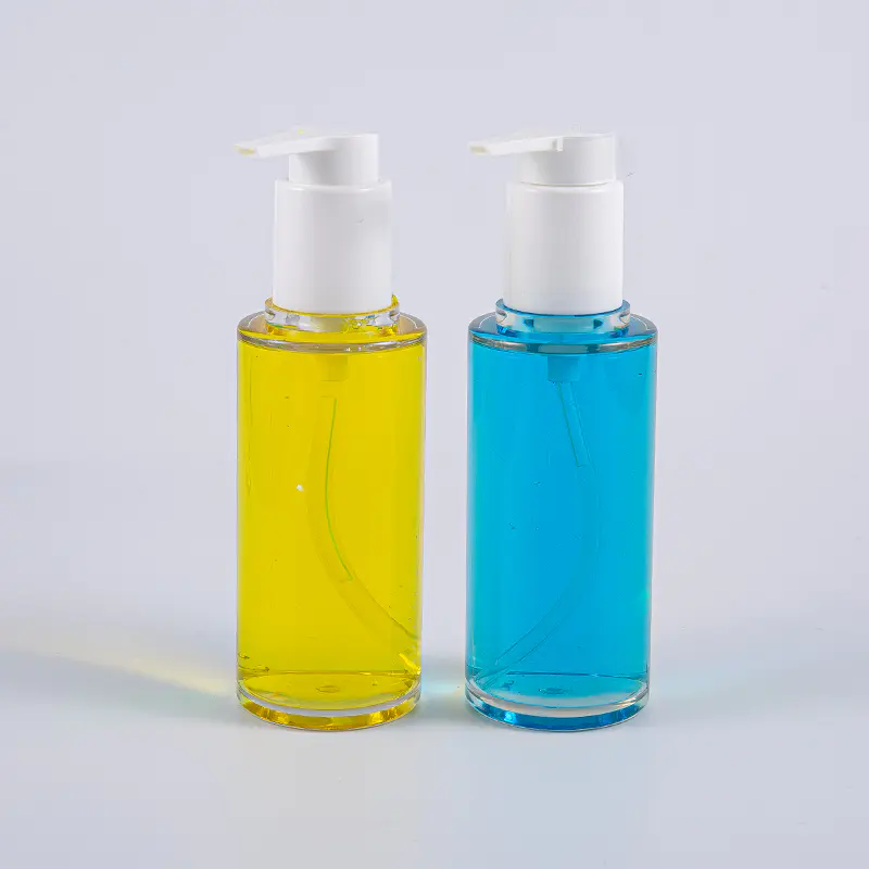 Číry PETG 100 ml okrúhly tvar fľaše na mlieko s bielou plastovou pumpičkou