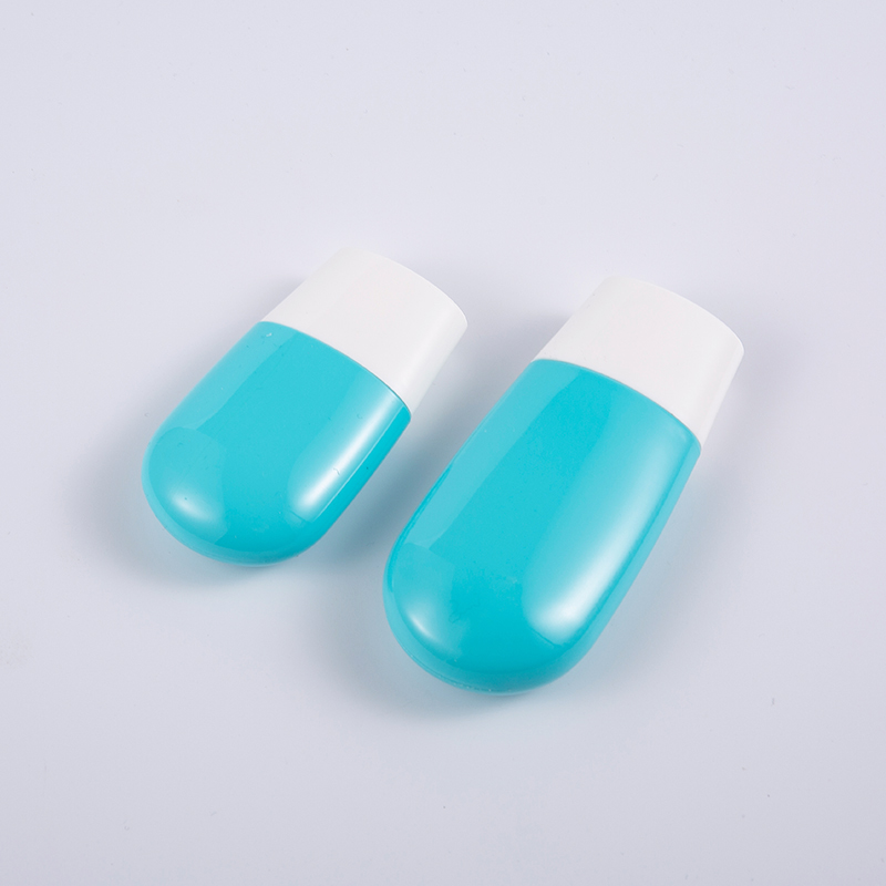 Eco-Friendly Travel Essential 30 ml a 50 ml prémiová modrá PE fľaša na opaľovanie