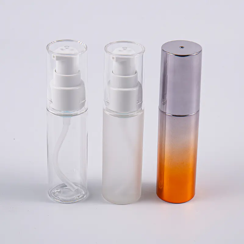 Rôzne farby okrúhleho tvaru 30 ml PETG fľaštička na mlieko s pumpičkou na cestovanie