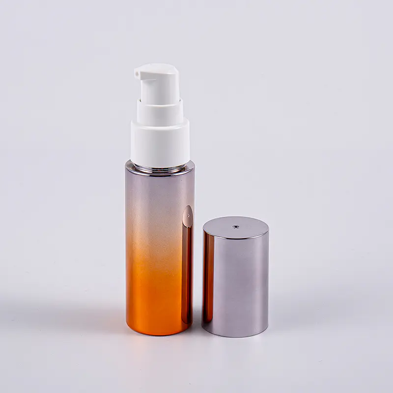 Rôzne farby okrúhleho tvaru 30 ml PETG fľaštička na mlieko s pumpičkou na cestovanie Rôzne farby okrúhleho tvaru 30 ml PETG fľaštička na mlieko s pumpičkou na cestovanie