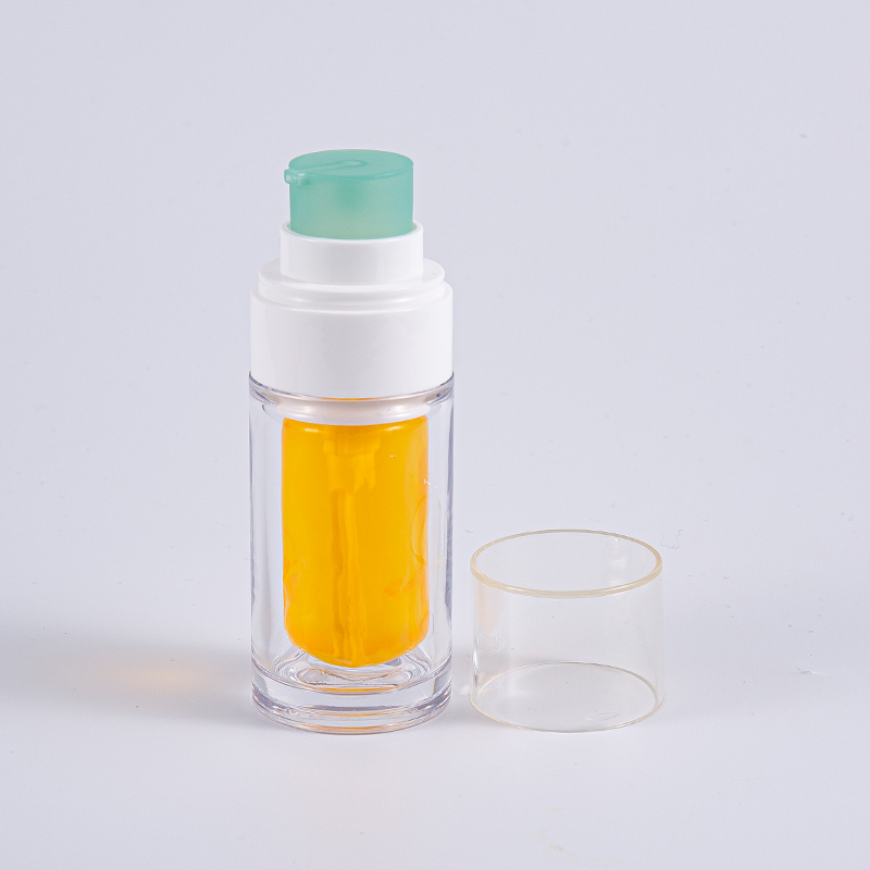 Priehľadná PETG fľaša s viacvrstvovým kompozitným vnútorným vreckom 30 ml 50 ml vákuová fľaša s pumpičkou Priehľadná PETG fľaša s viacvrstvovým kompozitným vnútorným vreckom 30 ml 50 ml vákuová fľaša s pumpičkou